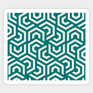 Hypnotic Hexagon in Pine Green Sticker